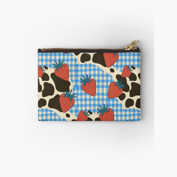 Item preview, Blue gingham cow print designed and sold by CandyVenom.