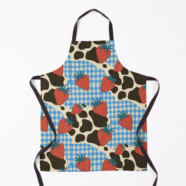 Item preview, Blue gingham cow print designed and sold by CandyVenom.