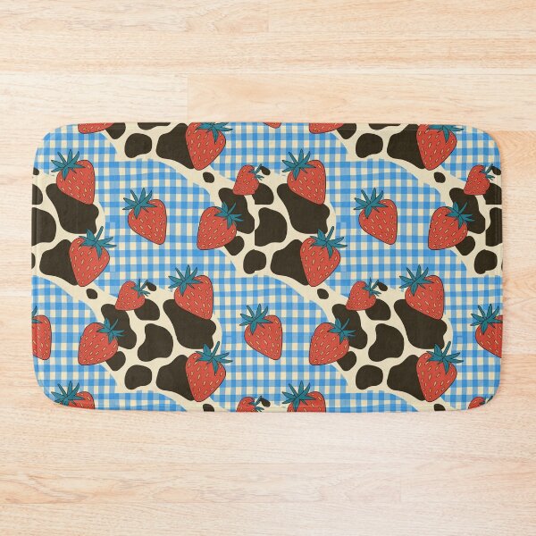 Item preview, Blue gingham cow print designed and sold by CandyVenom.