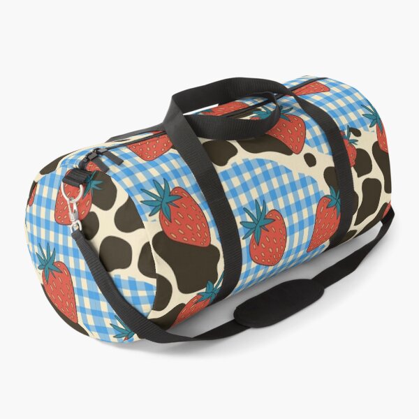Item preview, Blue gingham cow print designed and sold by CandyVenom.