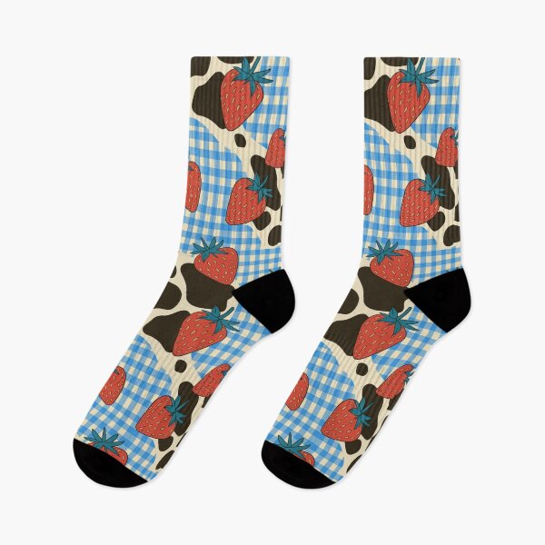 Item preview, Blue gingham cow print designed and sold by CandyVenom.