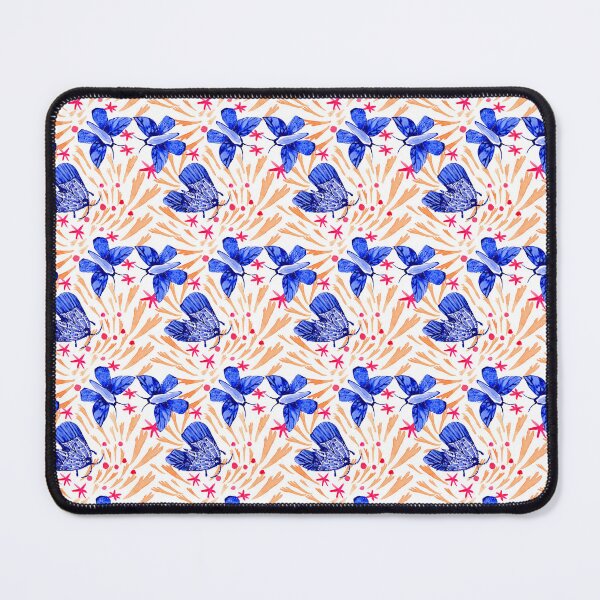 Item preview, Bustling Navy Blue Chinoiserie Moths/Floristic /Large Scale designed and sold by Nawafiadesigns.