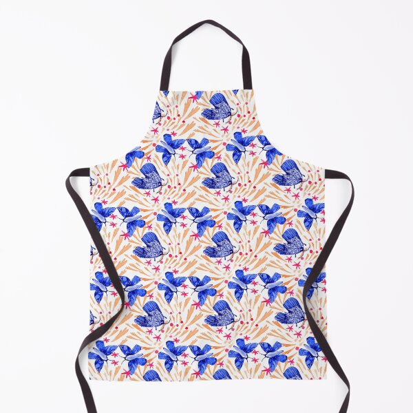Item preview, Bustling Navy Blue Chinoiserie Moths/Floristic /Large Scale designed and sold by Nawafiadesigns.
