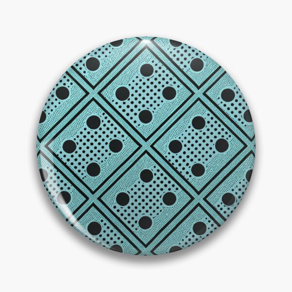Item preview, Teal and Black Polka Dot Seamless Pattern, Retro Grid Style designed and sold by KlarkiteTees.