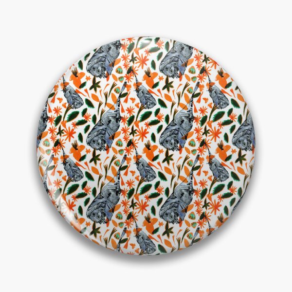 Item preview, Blue Bat and Orange Flora designed and sold by Nawafiadesigns.