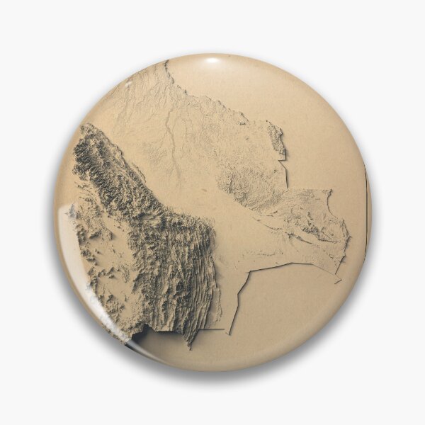 Item preview, Bolivia Shaded Relief 3D Map digitally-rendered designed and sold by ThinkAboutMaps.