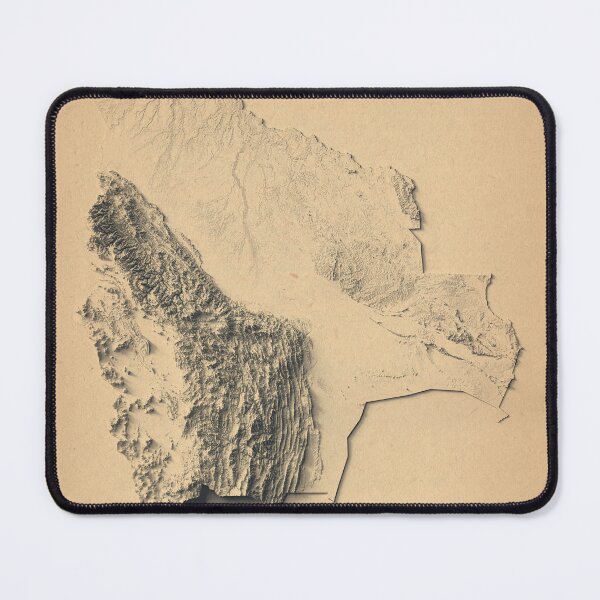 Item preview, Bolivia Shaded Relief 3D Map digitally-rendered designed and sold by ThinkAboutMaps.