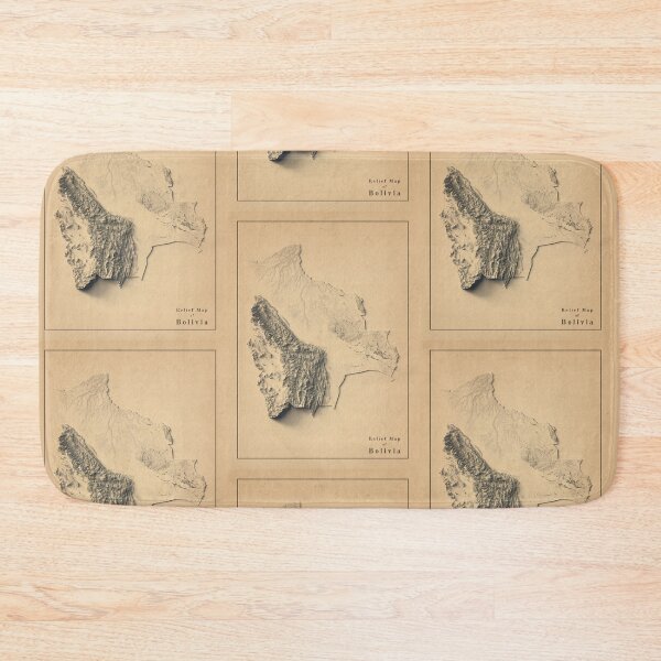 Item preview, Bolivia Shaded Relief 3D Map digitally-rendered designed and sold by ThinkAboutMaps.