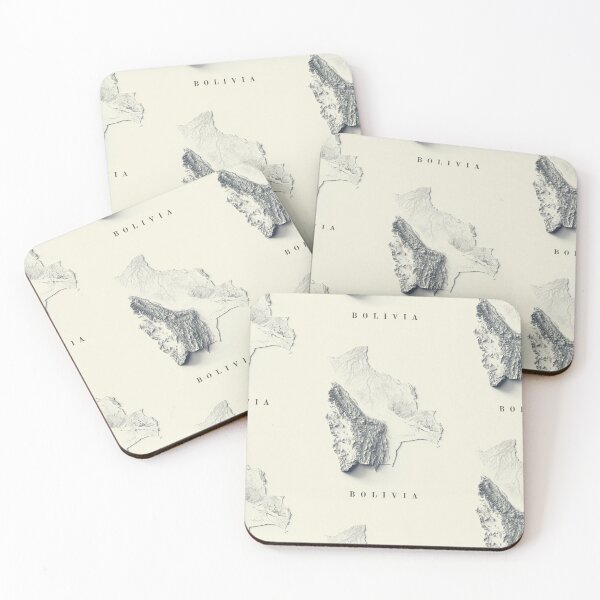 Item preview, Bolivia Shaded Relief 3D Map digitally-rendered designed and sold by ThinkAboutMaps.