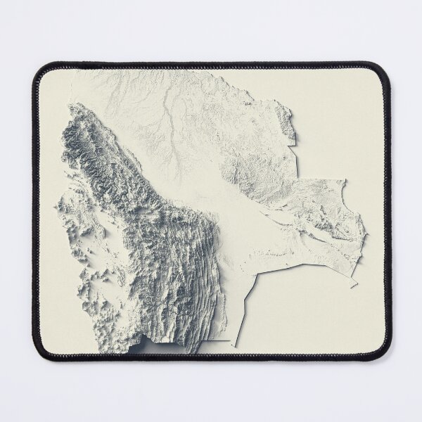 Item preview, Bolivia Shaded Relief 3D Map digitally-rendered designed and sold by ThinkAboutMaps.