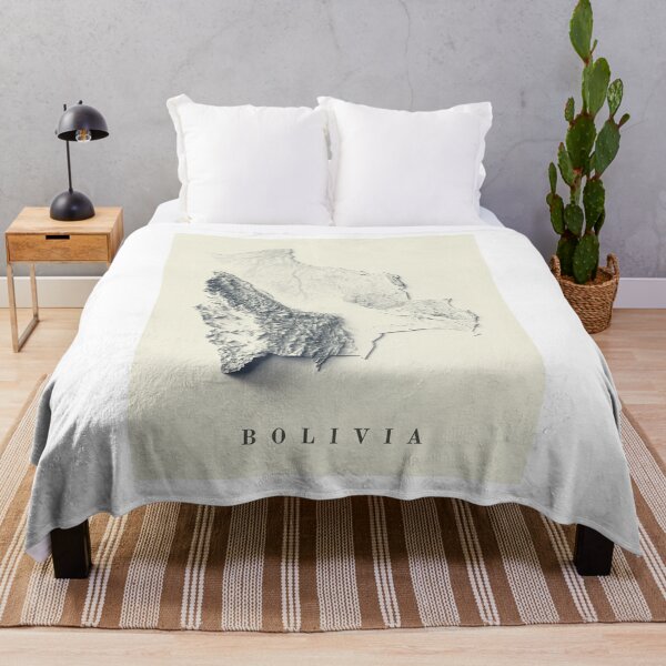 Item preview, Bolivia Shaded Relief 3D Map digitally-rendered designed and sold by ThinkAboutMaps.