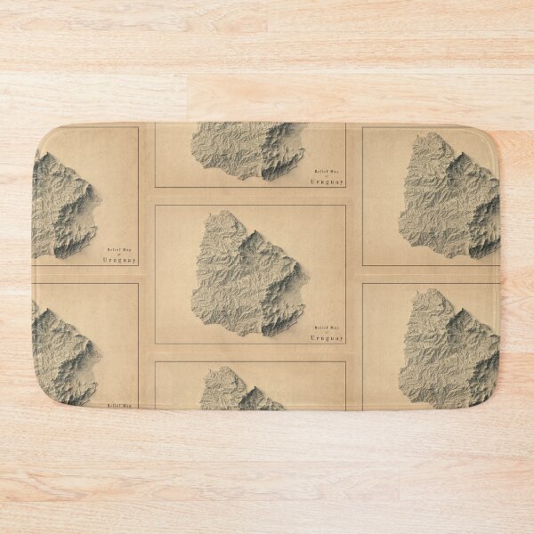 Item preview, Uruguay Relief Map 3D digitally-rendered designed and sold by ThinkAboutMaps.
