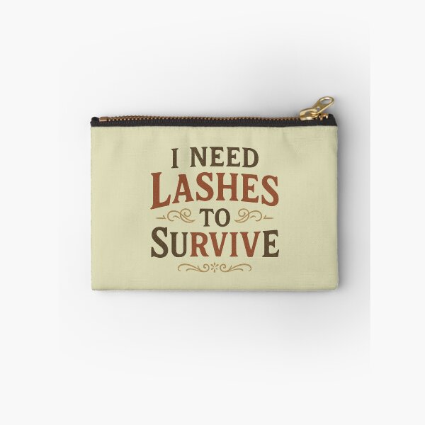 Item preview, I Need Lashes to Survive – Funny Lash Lover Typography Design designed and sold by Meandmyshop.