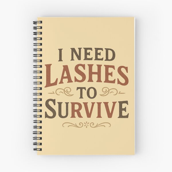 Item preview, I Need Lashes to Survive – Funny Lash Lover Typography Design designed and sold by Meandmyshop.