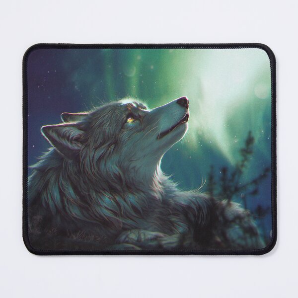 Item preview, Aurora Wolf Under Northern Lights – Mystical Wildlife Night Art designed and sold by Ulfeid3.