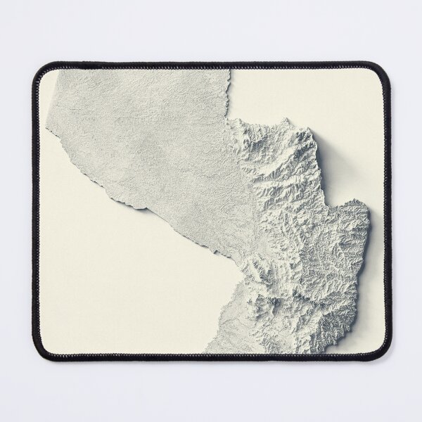 Item preview, Paraguay Shaded Relief 3D Map digitally-rendered designed and sold by ThinkAboutMaps.