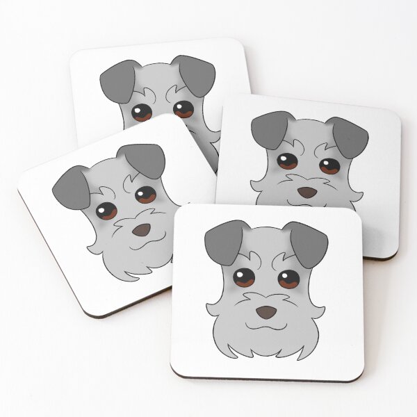 Item preview, Light Grey Schnauzer Dark Grey Ears designed and sold by OliRoseArt.