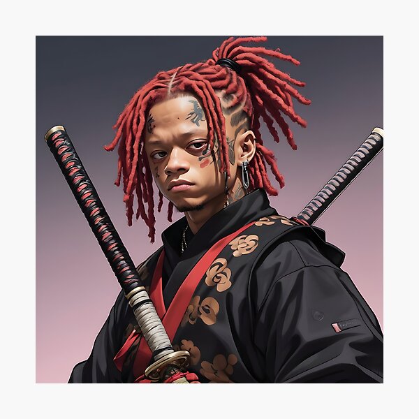 Item preview, Trippie Redd como un samurái del anime designed and sold by Valis Karma.