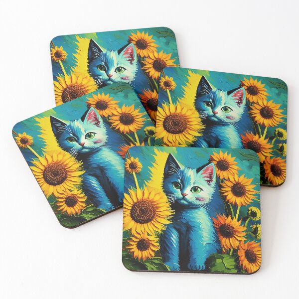 Item preview, A beautiful kitten among the sunflowers. designed and sold by Natalia-Vlad.