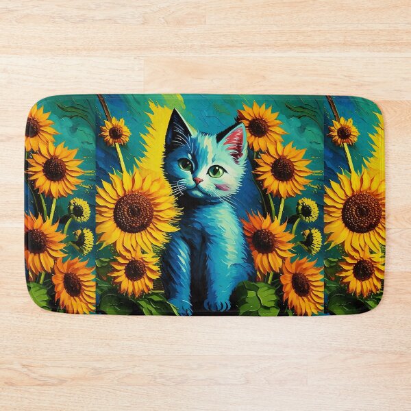 Item preview, A beautiful kitten among the sunflowers. designed and sold by Natalia-Vlad.
