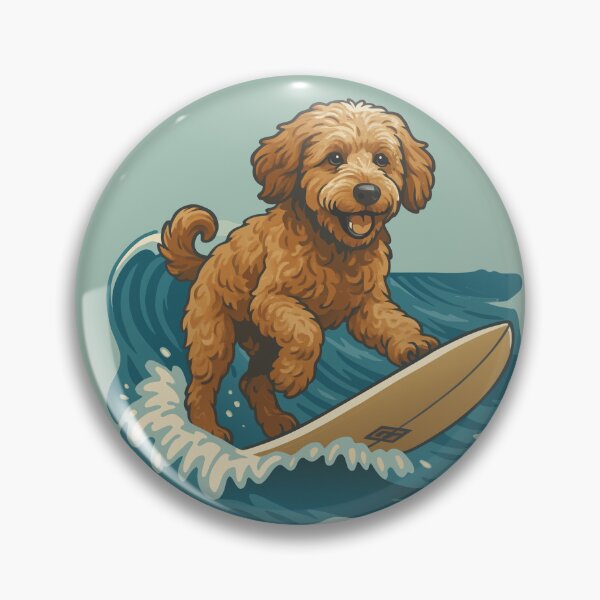 Artikelvorschau, Surfender Labradoodle entworfen und verkauft von VelvetRoom.