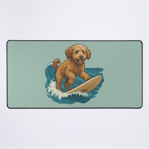 Artikelvorschau, Surfender Labradoodle entworfen und verkauft von VelvetRoom.