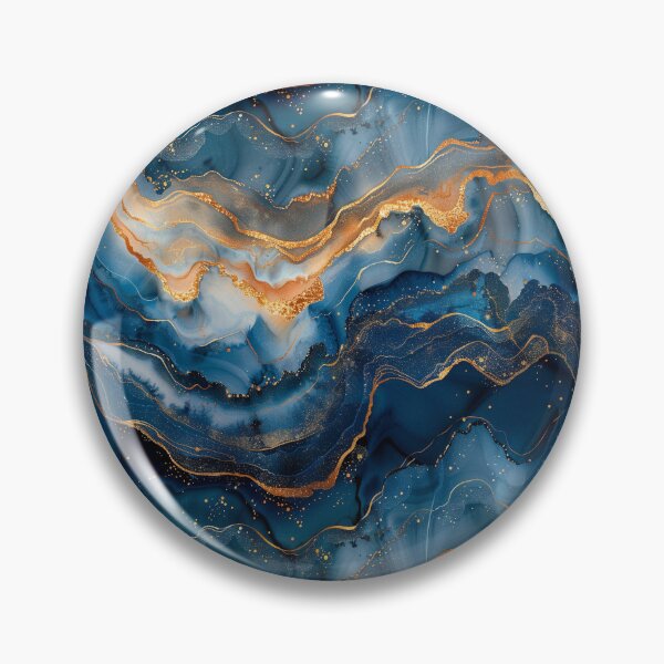 Item preview, Abstract Blue and Gold Marble Texture designed and sold by NTGUILTY.