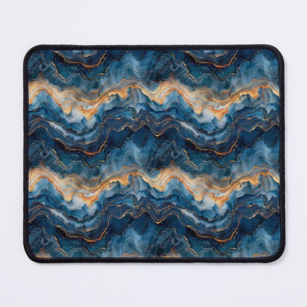 Item preview, Abstract Blue and Gold Marble Texture designed and sold by NTGUILTY.