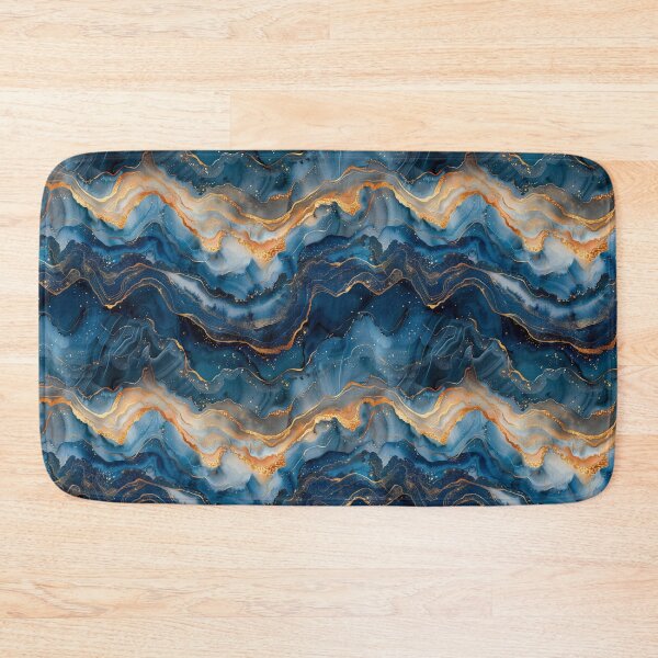 Item preview, Abstract Blue and Gold Marble Texture designed and sold by NTGUILTY.