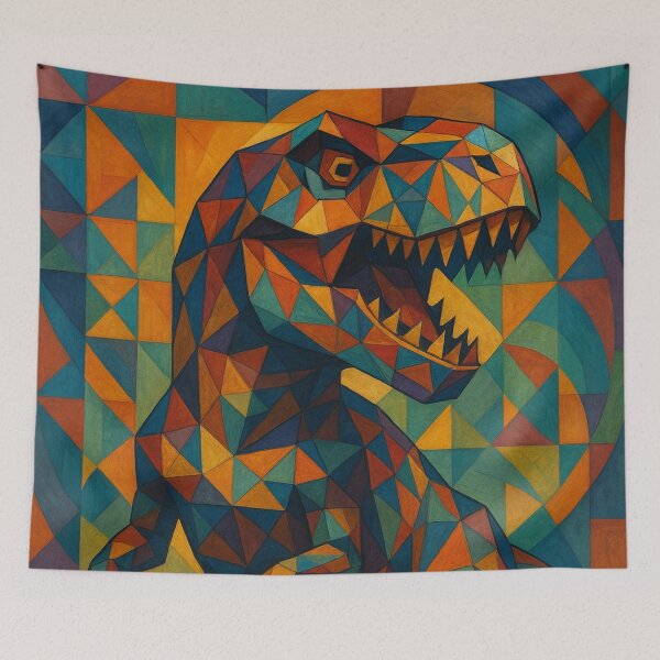 Item preview, Powerful and Artistic Geometric T-Rex designed and sold by JonelleTshirts.
