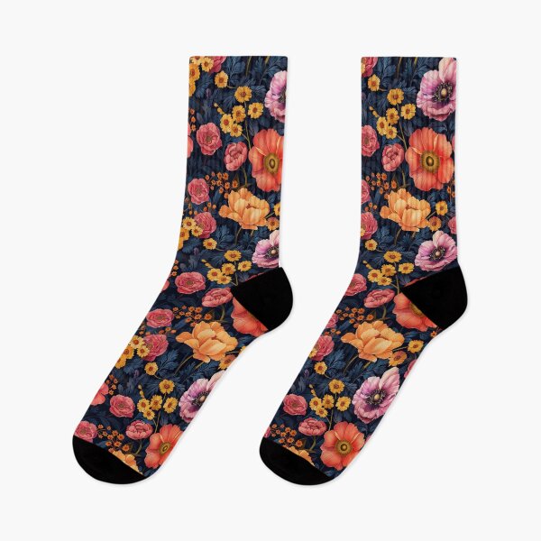 Item preview, Dark Floral Poppy Garden Pattern designed and sold by NTGUILTY.