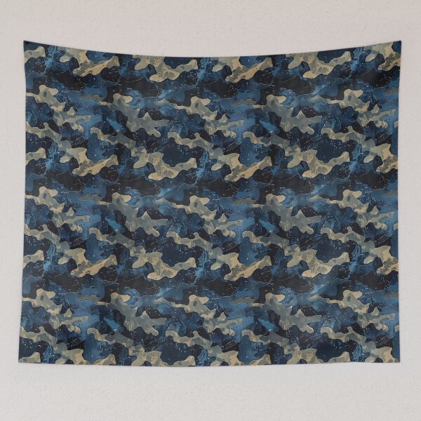 Item preview, Abstract Blue Camouflage Pattern designed and sold by NTGUILTY.