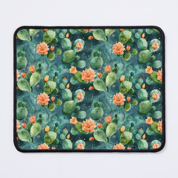 Item preview, Watercolor Prickly Pear Cactus with Blooms designed and sold by NTGUILTY.