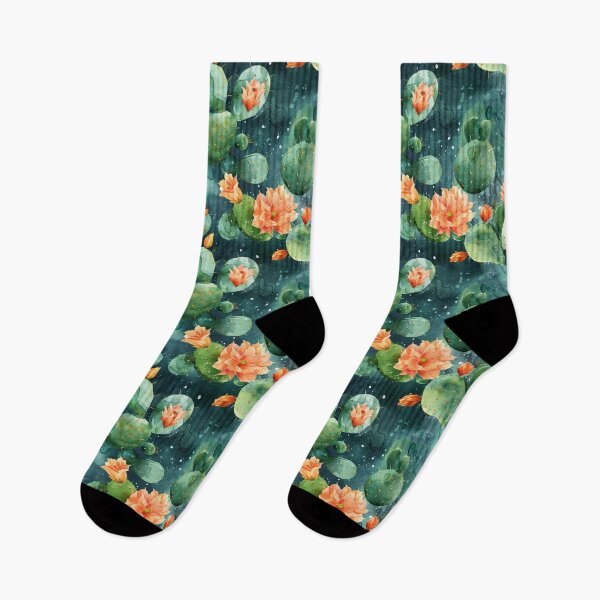 Item preview, Watercolor Prickly Pear Cactus with Blooms designed and sold by NTGUILTY.
