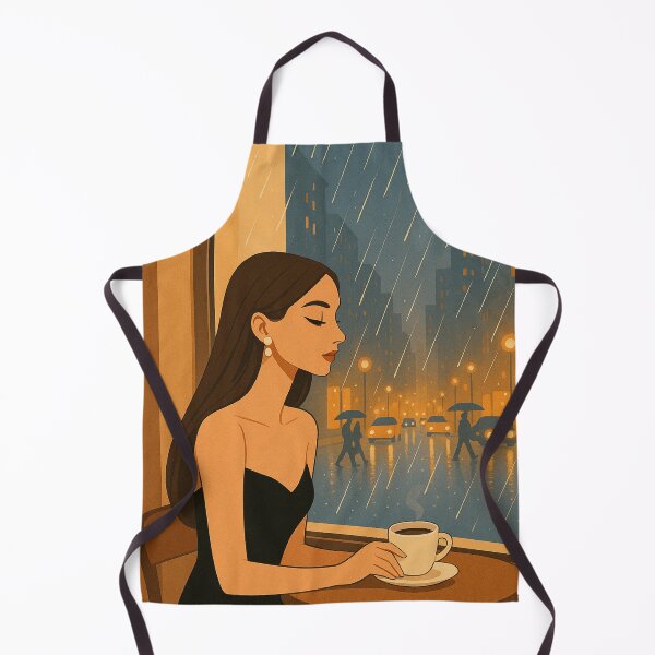 Item preview, Espresso in NYC – Rainy Café Vibes designed and sold by Together-in-calm.