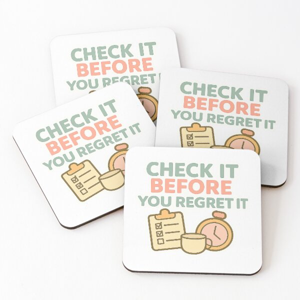 Item preview, Check It Before You Regret It designed and sold by acupofcoffy.