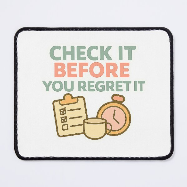 Item preview, Check It Before You Regret It designed and sold by acupofcoffy.