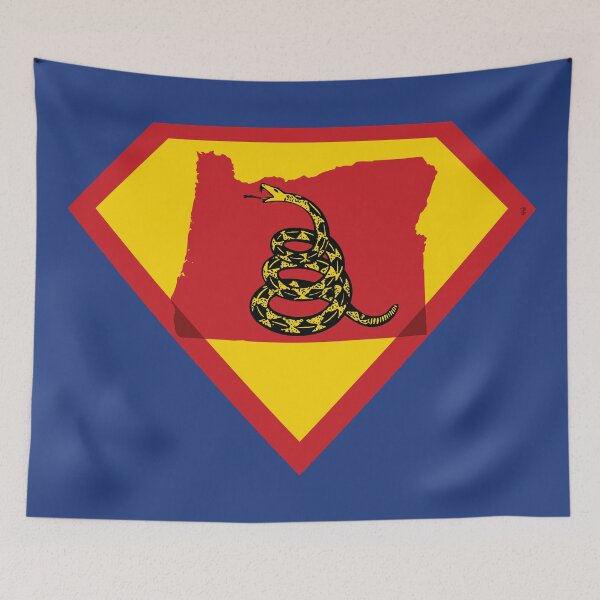 Item preview, OREGONIAN SHIELD - Freedom Is The Superpower -  Gadsden Snake Flag - Dont Tread On Me SUPERHERO OREGON  design designed and sold by pelagio.