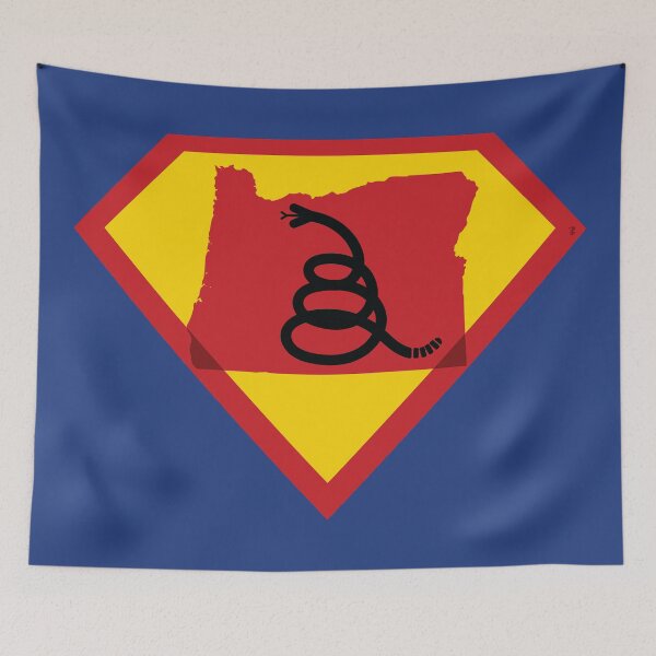 Item preview, OREGONIAN Shield - Freedom Is The Superpower - Modern Gadsden Snake Flag - Dont Tread On Me SUPERHERO OREGON  design designed and sold by pelagio.