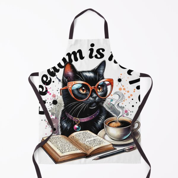Item preview, Stylish Cat Enjoys Coffee and Knowledge designed and sold by Moon2025.