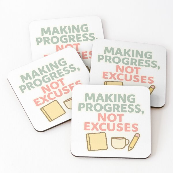 Item preview, Making Progress, Not Excuses (3) designed and sold by acupofcoffy.