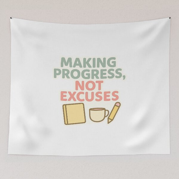 Item preview, Making Progress, Not Excuses (3) designed and sold by acupofcoffy.