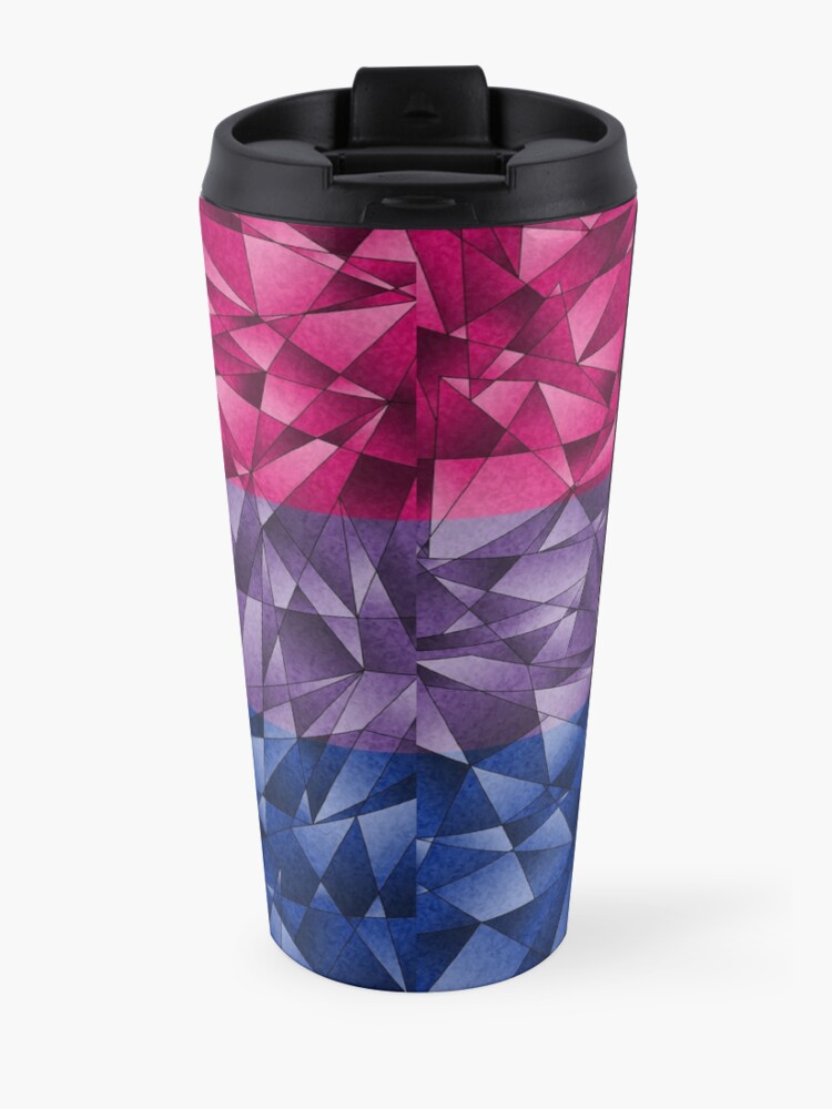 Alternate view of Abstract Bisexual Flag Travel Mug