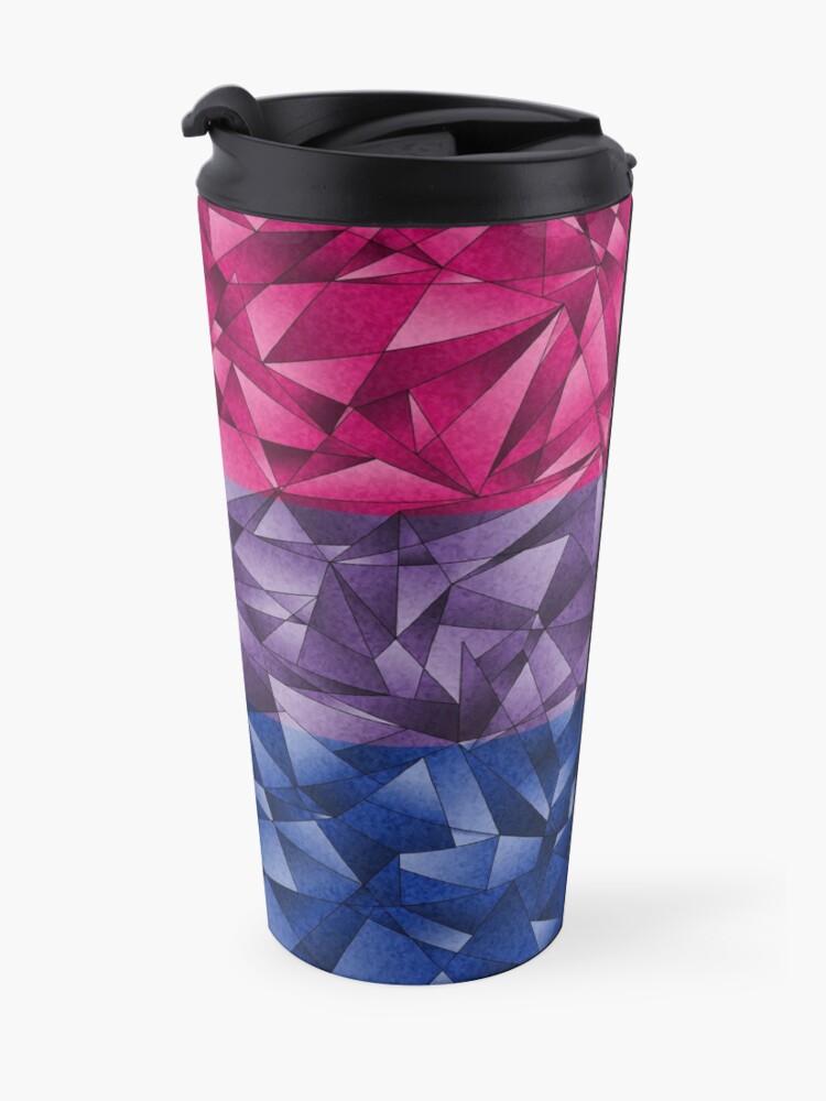 Alternate view of Abstract Bisexual Flag Travel Mug