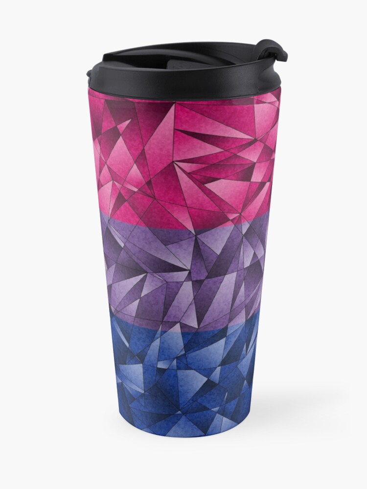Alternate view of Abstract Bisexual Flag Travel Mug