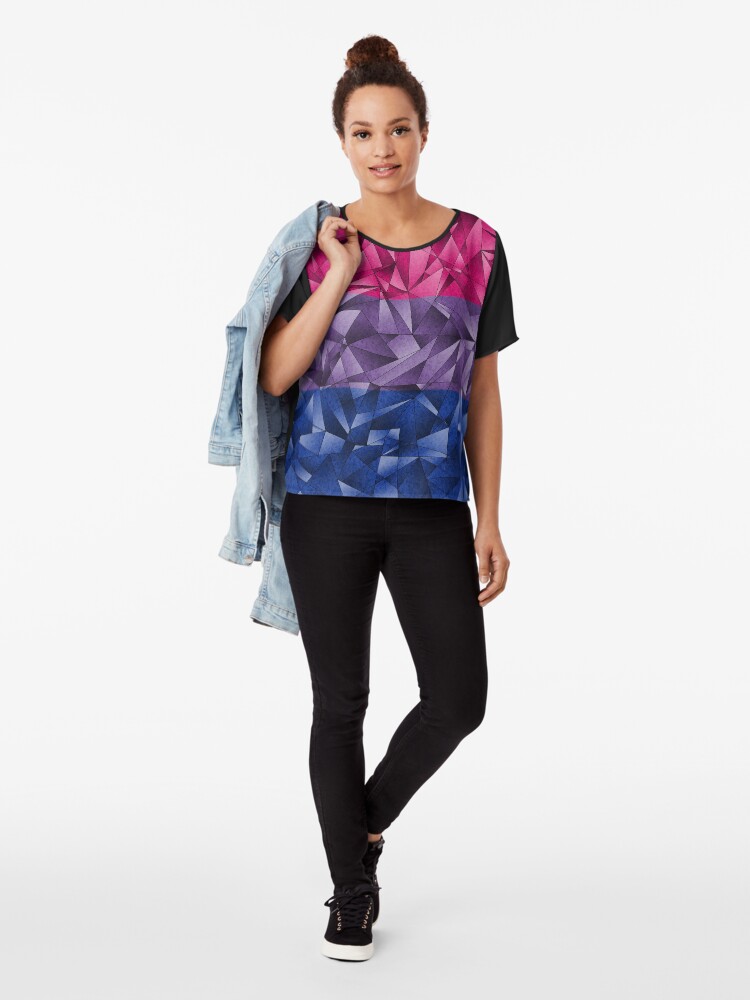 Alternate view of Abstract Bisexual Flag Chiffon Top