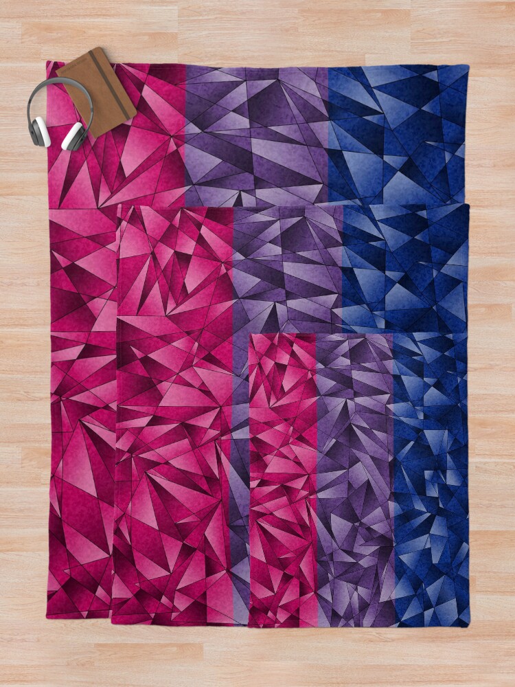 Alternate view of Abstract Bisexual Flag Throw Blanket