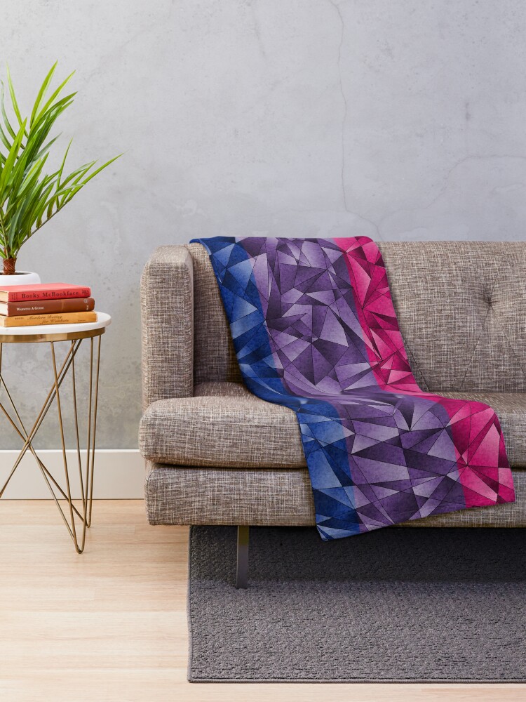 Alternate view of Abstract Bisexual Flag Throw Blanket