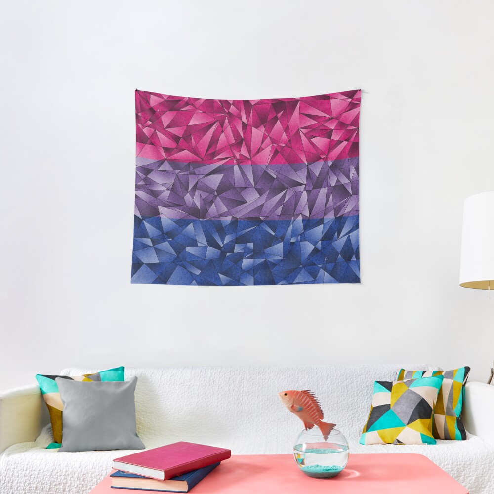 Abstract Bisexual Flag Tapestry
