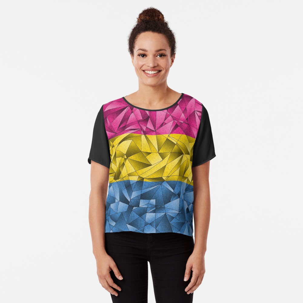 Abstract Pansexual Flag Chiffon Top